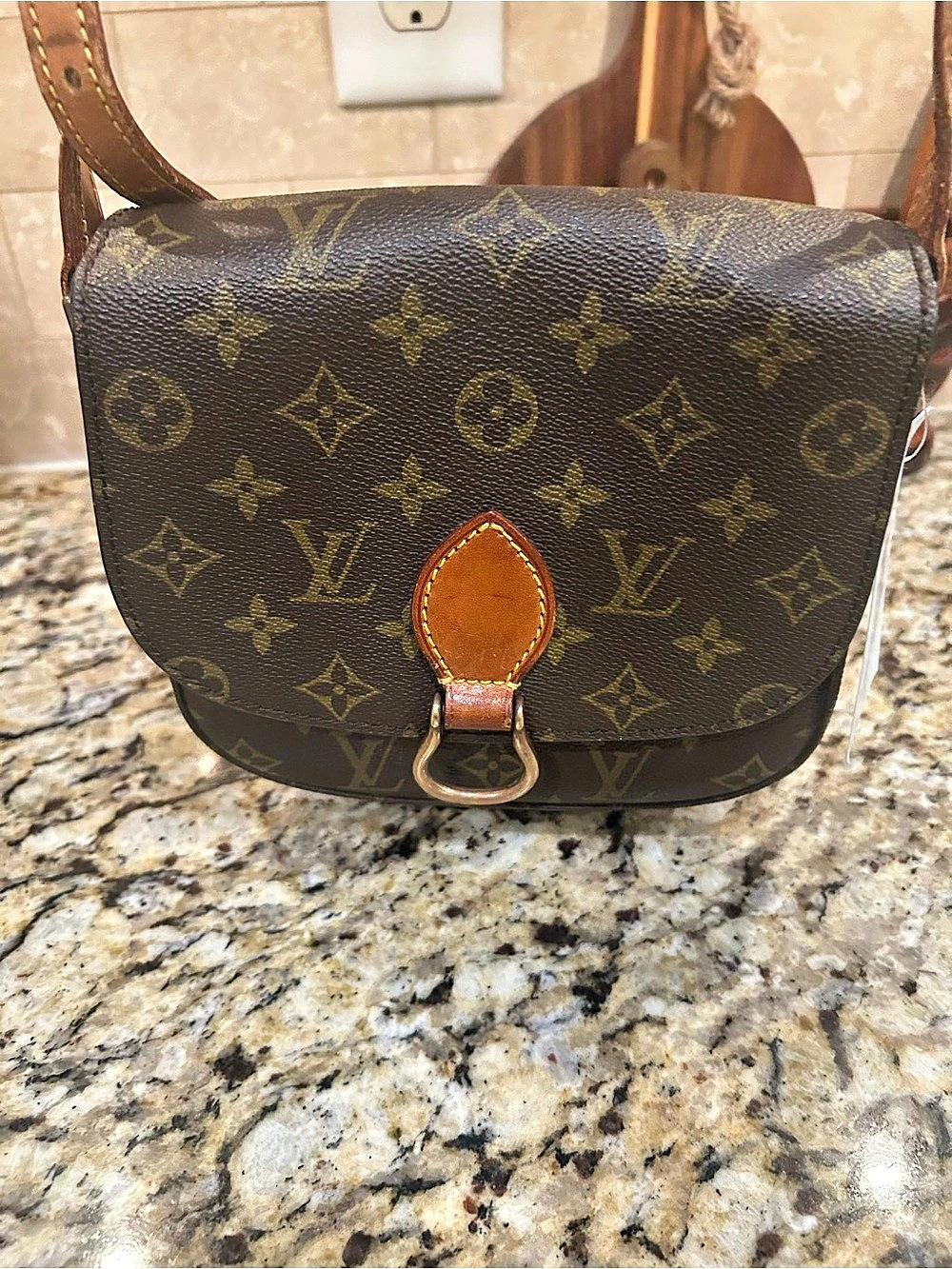 Louis Vuitton Saint-Cloud PM Monogram Crossbody Bag Brown